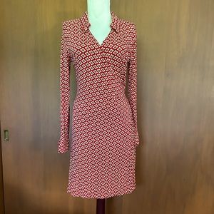 Boden patterned wrap dress